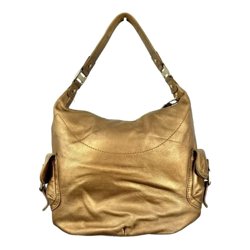 Michael Kors Austin Bronze Metallic Leather Large Hobo Bag - Picture 3 of 15